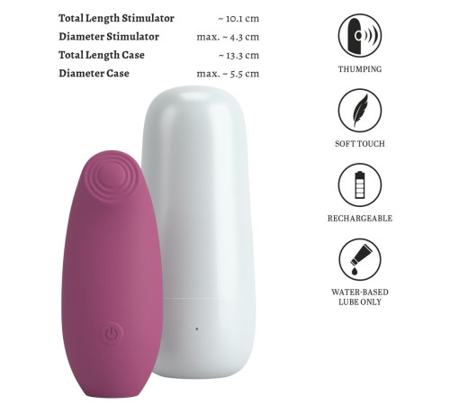 Клиторальный стимулятор OMINO Thumping Stimulator с зарядным кейсом