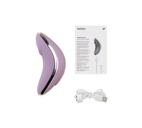 Сиреневый вакуум-волновой вибростимулятор клитора Satisfyer Vulva Lover 1
