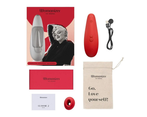 Заказать Красный бесконтактный клиторальный стимулятор Womanizer Marilyn Monroe Special Edition Заказать Красный бесконтактный клиторальный стимулятор Womanizer Marilyn Monroe Special Edition
