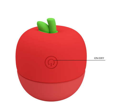 Красный клиторальный стимулятор в форме яблочка Apple Secret