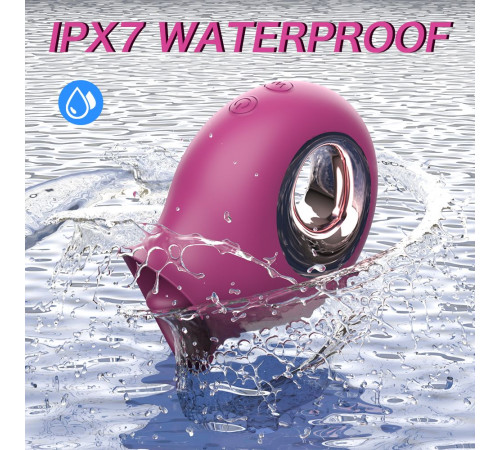 Фиолетовый клиторальный вибромассажёр с подвижным язычком