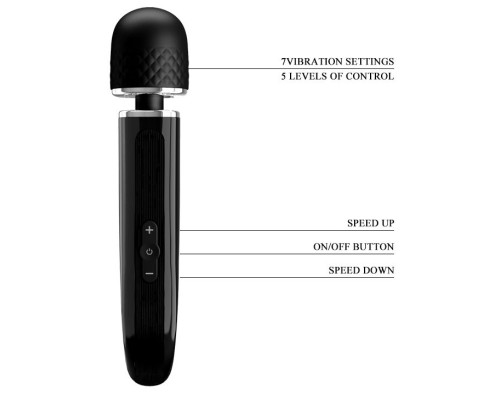Заказать Черный мощный жезловый вибратор с изогнутой ручкой Charming Massager - 24 см. Заказать Черный мощный жезловый вибратор с изогнутой ручкой Charming Massager - 24 см.