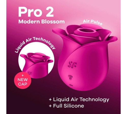 Ярко-розовый вакуум-волновой стимулятор Pro 2 Modern Blossom