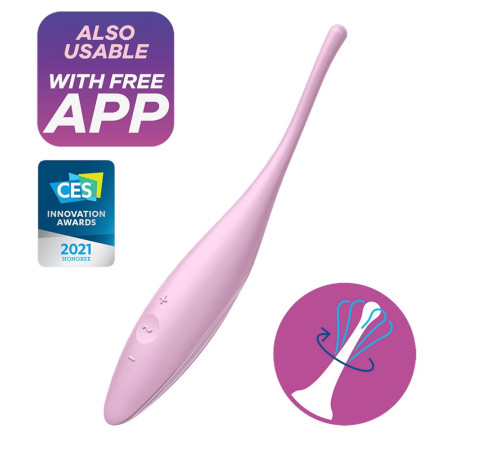 Нежно-розовый точечный стимулятор Twirling Joy