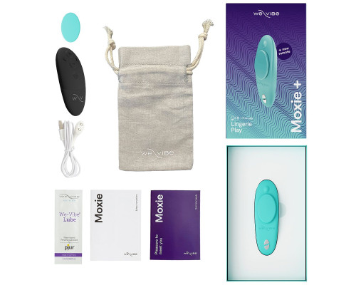Заказать Аквамариновый вибратор в трусики We-Vibe Moxie+