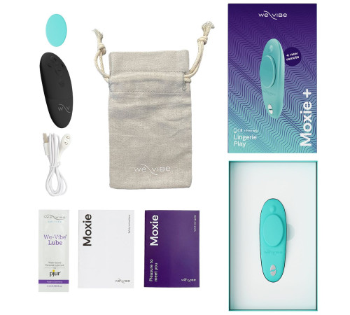 Аквамариновый вибратор в трусики We-Vibe Moxie+