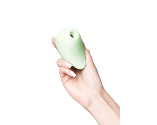 Заказать Салатовый вакуум-волновой стимулятор клитора Satisfyer Pearl Diver