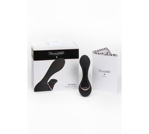 Черный вакуум-волновой массажер с двойной стимуляцией Irresistible Mythical