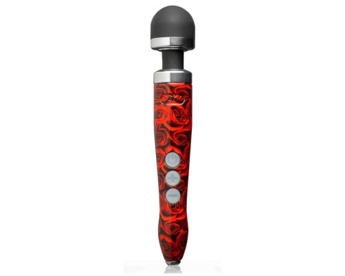 Заказать Красный беспроводной wand-вибратор Doxy Die Cast 3R с принтом в виде роз на рукояти - 28 см. Заказать Красный беспроводной wand-вибратор Doxy Die Cast 3R с принтом в виде роз на рукояти - 28 см.
