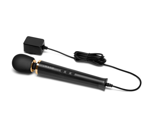 Черный проводной вибратор Le Wand Petite Vibrating Massager - 25 см.