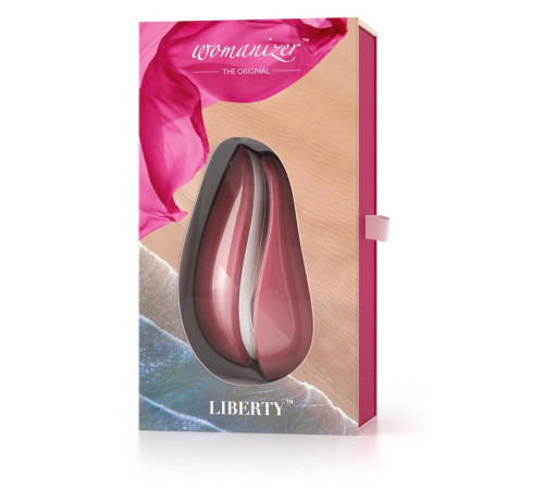 Розовый бесконтактный клиторальный стимулятор Womanizer Liberty