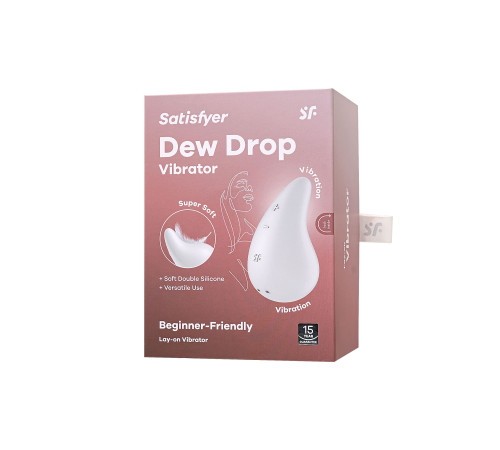 Белый вибромассажер в форме капли Dew Drop Белый вибромассажер в форме капли Dew Drop