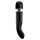Заказать Черный мощный жезловый вибратор с изогнутой ручкой Charming Massager - 24 см.