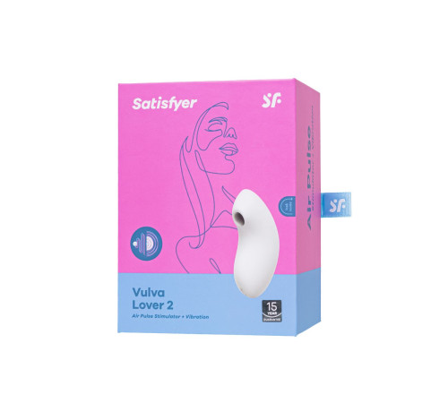Белый вакуум-волновой вибростимулятор Vulva Lover 2