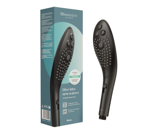 Черная насадка для душа Womanizer Wave