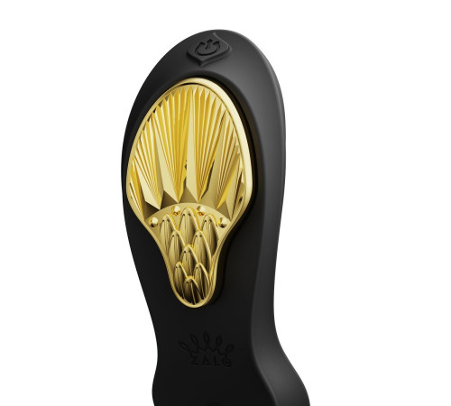 Черный вибромассажёр в трусики Aya с насадкой и пультом ДУ