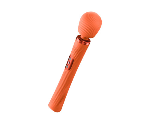 Оранжевый жезловый вибромассажер Vim Vibrating Wand - 31,3 см.