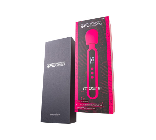 Ярко-розовый wand-вибратор Mashr - 23,5 см.