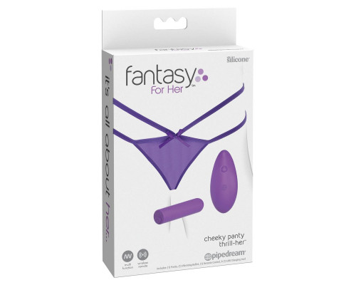 Заказать Трусики с вибропулей Cheeky Panty Thrill-Her