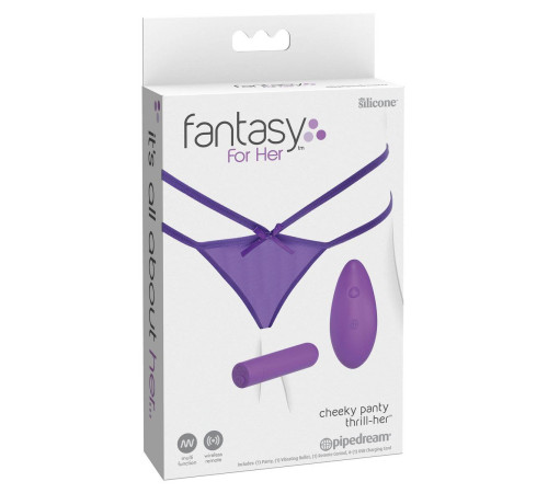 Трусики с вибропулей Cheeky Panty Thrill-Her