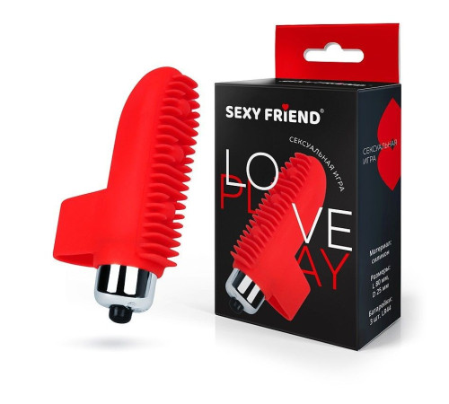 Красная вибронасадка на палец