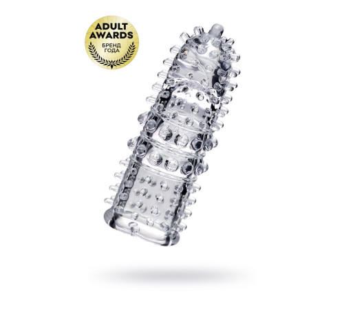 Прозрачная рельефная насадка на палец Arbo - 8 см.