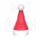 Заказать Красный вибростимулятор в форме колпака Magical Santa Hat