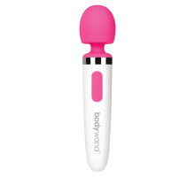 Розово-белый перезаряжаемый жезловый вибратор Aqua Mini Rechargeable