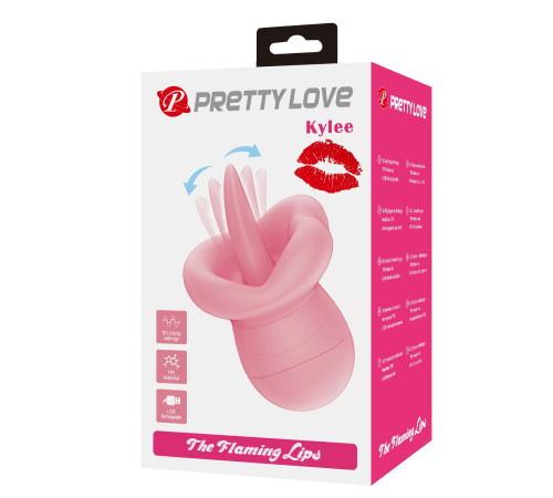 Розовый клиторальный стимулятор Kylee