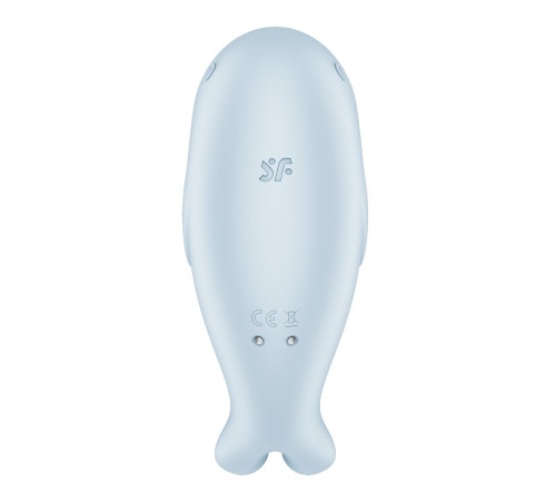 Нежно-голубой вакуумный стимулятор клитора Seal You Soon