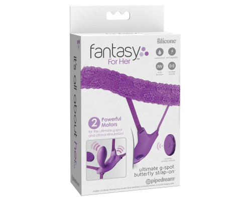 Заказать Фиолетовый пояс с вибровкладкой Ultimate G-Spot Butterfly Strap-On Заказать Фиолетовый пояс с вибровкладкой Ultimate G-Spot Butterfly Strap-On