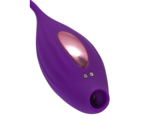 Фиолетовый вакуумный стимулятор клитора Ginny с виброяйцом