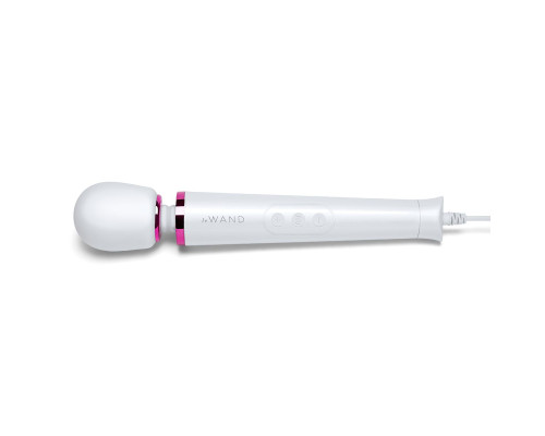 Заказать Белый проводной вибратор Le Wand Petite Vibrating Massager - 25 см.