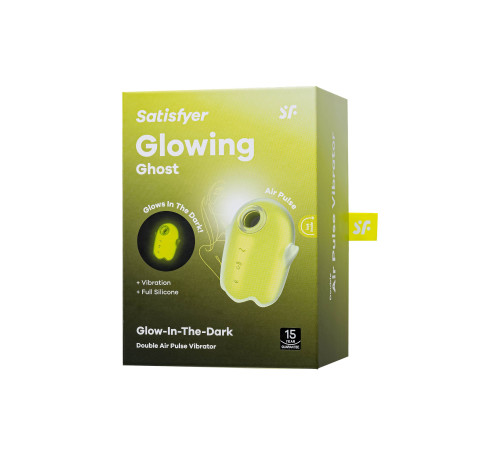 Желтый люминесцентный вакуум-волновой стимулятор клитора Glowing Ghost