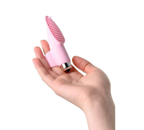 Нежно-розовая вибронасадка на палец JOS TWITY - 10,2 см.