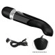 Заказать Черный мощный жезловый вибратор с изогнутой ручкой Charming Massager - 24 см.