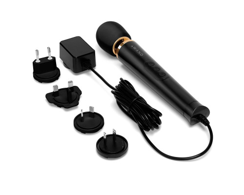 Заказать Черный проводной вибратор Le Wand Petite Vibrating Massager - 25 см.