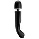 Заказать Черный мощный жезловый вибратор с изогнутой ручкой Charming Massager - 24 см.
