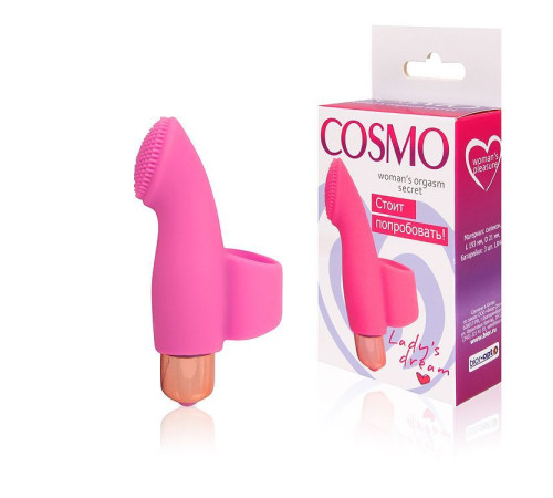 Розовый клиторальный стимулятор Cosmo
