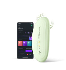 Зеленый вибромассажер в трусики Magic Motion Nyx - 8,8 см.