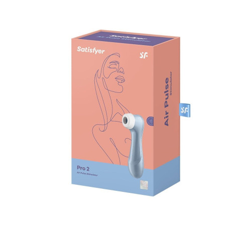 Голубой вакуум-волновой стимулятор клитора Satisfyer Pro 2