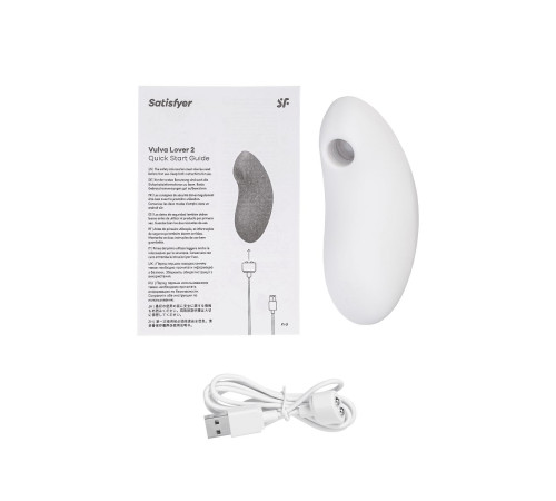 Белый вакуум-волновой вибростимулятор Vulva Lover 2