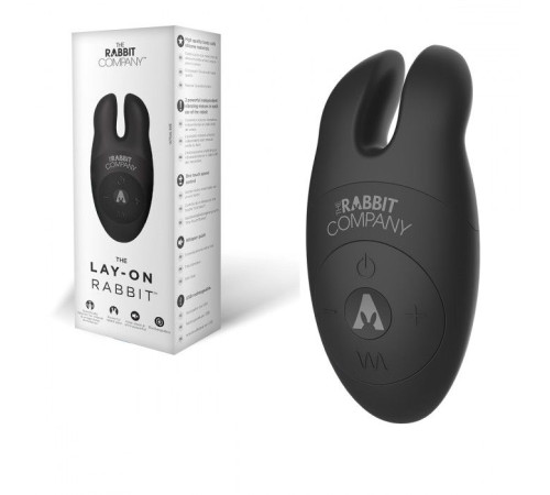 Черный вибростимулятор с ушками The Lay-on Rabbit Черный вибростимулятор с ушками The Lay-on Rabbit