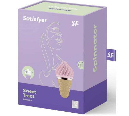 Вибратор-спиннер с розовыми лепестками Satisfyer Sweet Treat Вибратор-спиннер с розовыми лепестками Satisfyer Sweet Treat
