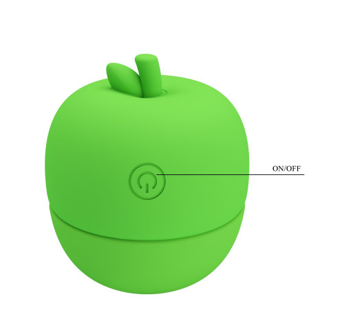 Зеленый клиторальный стимулятор в форме яблочка Apple Secret