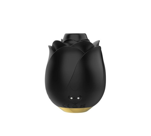 Черный клиторальный стимулятор Black Rose Silicone Clitoral Suction