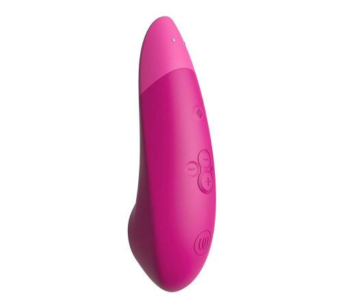 Розовый бесконтактный клиторальный стимулятор Womanizer Enhance с вибрацией