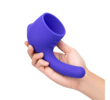 Фиолетовая насадка для wand-вибромассажера Deluxe Silicone G-Spot Wand Attachment