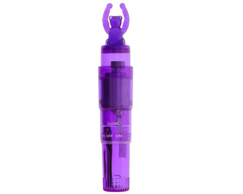 Заказать Фиолетовый клиторальный стимулятор-ракета с мишкой GOOD VIBES BEAR VIBRATOR