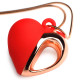 Заказать Красное ожерелье с подвеской-вибратором 10X Vibrating Silicone Heart Necklace